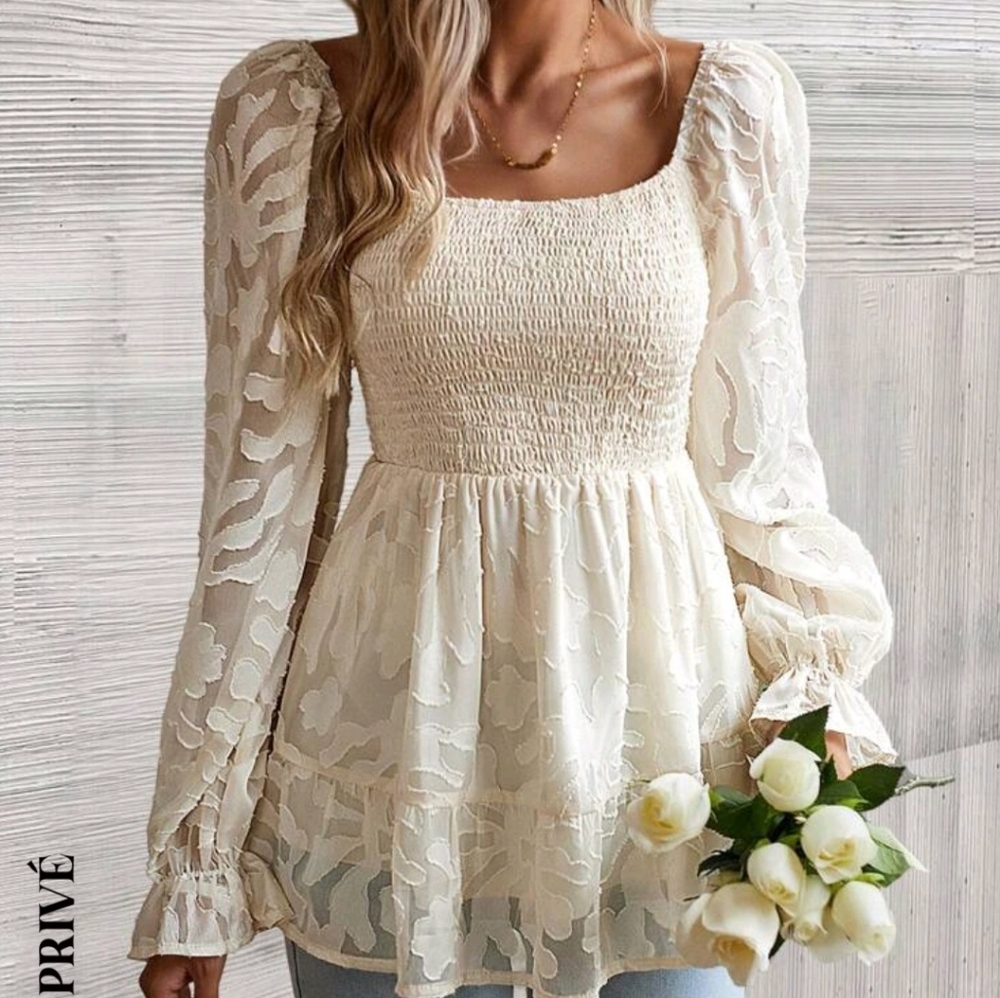 Women's cream blouse
